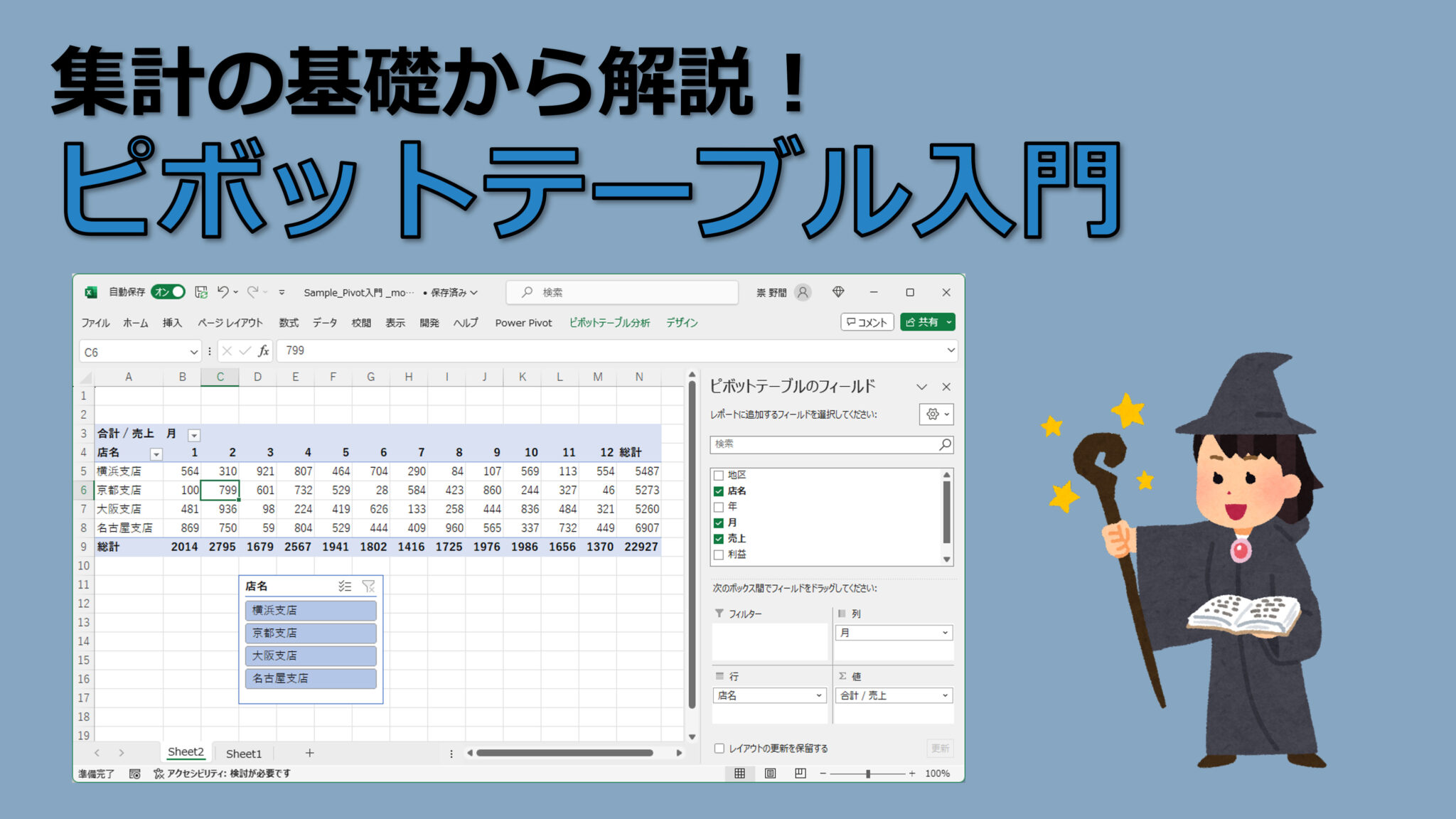 集計の基礎から解説！Excel ピボットテーブル入門 | Yomi Kaki Excel